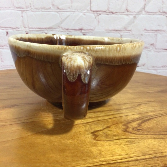 Vintage McCoy Brown Drip Glaze Soup Chowder Chili Ceramic Handled Mug - Picture 4 of 9